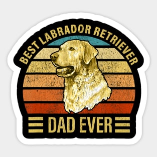 Best Labrador Retriever Dad Ever Retro Vintage Lab Dog Lover Sticker